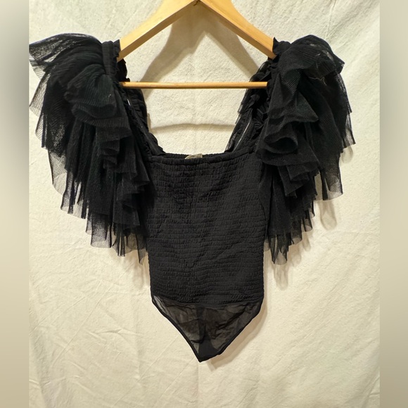 Free People Kill the Lights Bodysuit Women’s Black NWOT XS - Picture 4 of 8